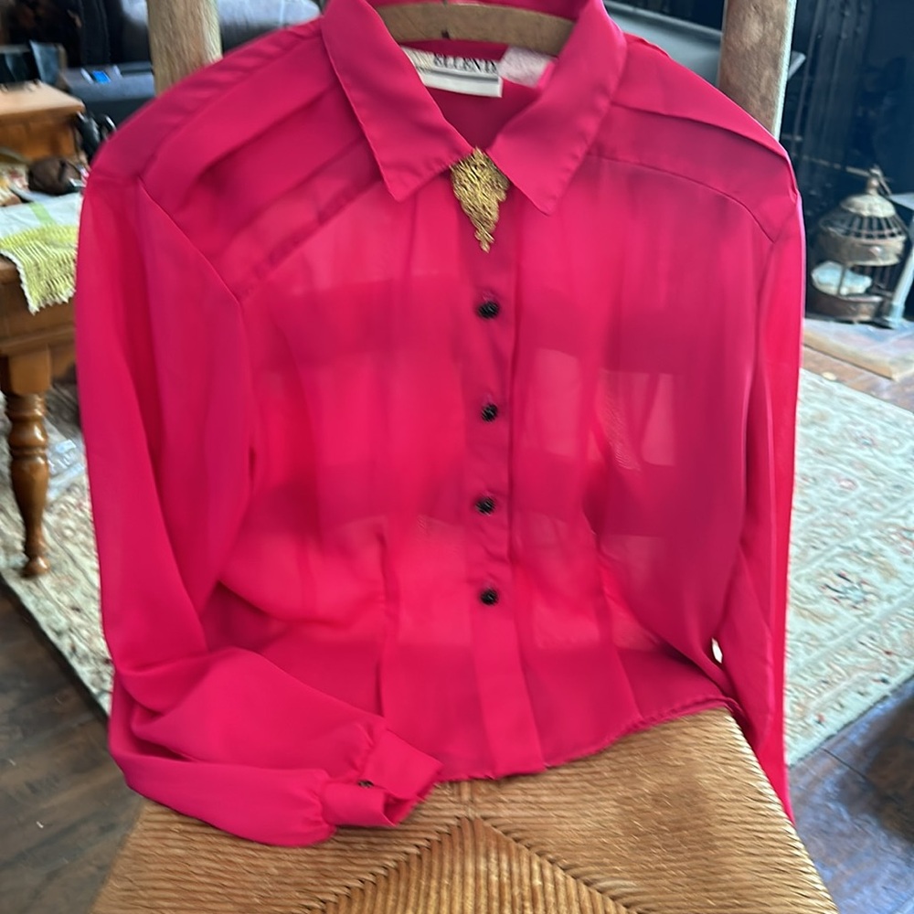 ELLEND HOT PINK VINTAGE BLOUSE